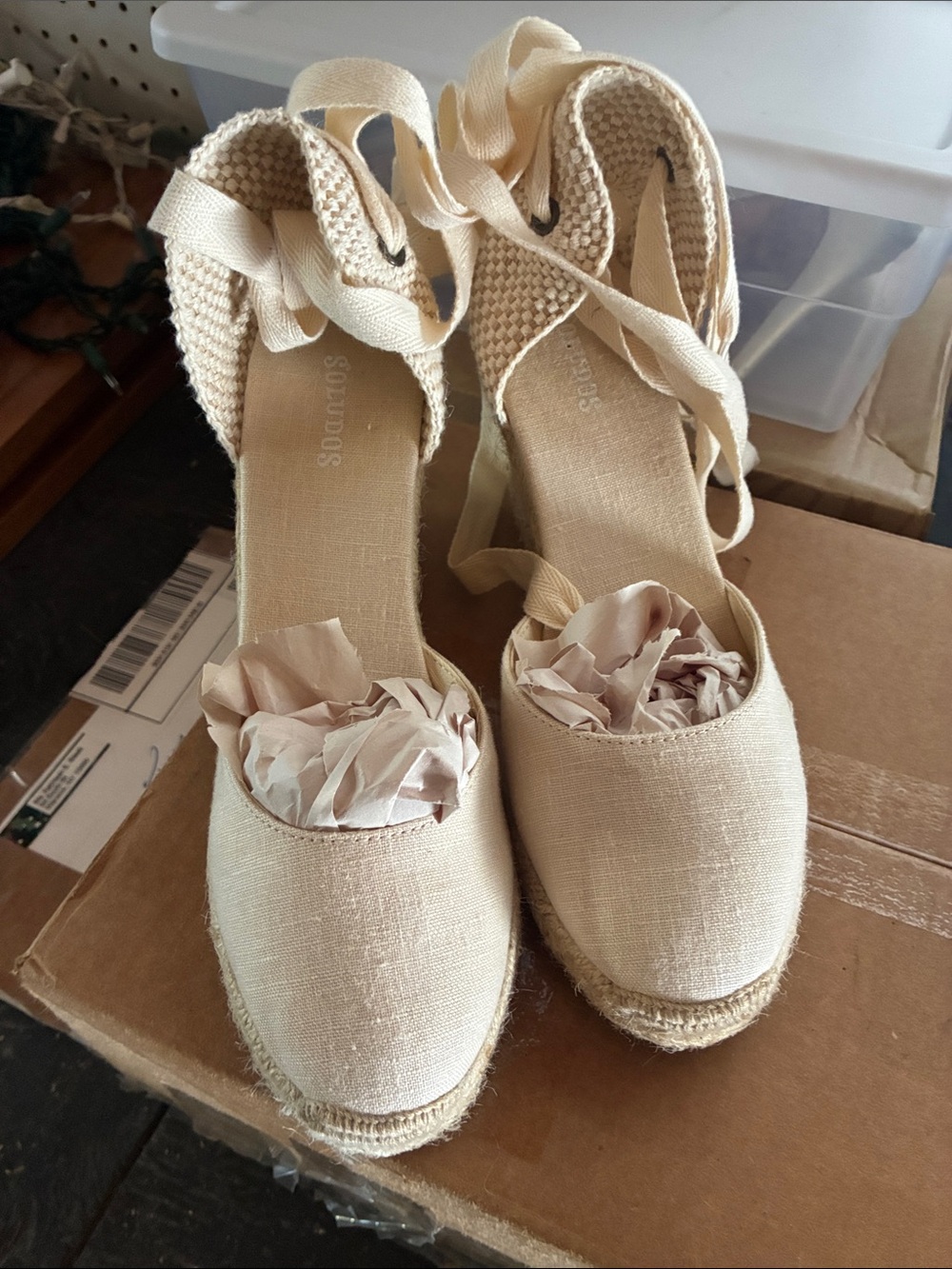 Soludos Espadrille Wedge Sandals with Ankle Tie